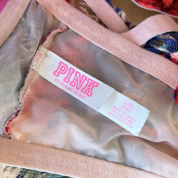 Large DD Victoria’s Secret PINK slightly padded floral lace bralette - Picture 4 of 4
